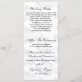 zilver monogram bruiloft programma (Achterkant)