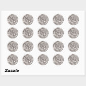  zilver monogram wax seal Sticker (Vel)