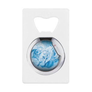zilver omrande wasmachine geanimeerd kredietkaart flessenopener