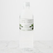 Zilver Ornament Wit Lint Kerst Waterfles Etiket