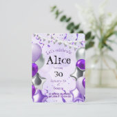 Zilver & Paars Kaart (Staand voorkant)