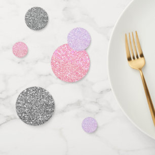 Zilver Paars & Roze Glitter Glans Confetti