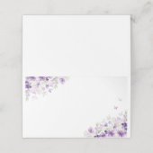 Zilver paarse florale vlinder (Buitenkant ongevouwen)