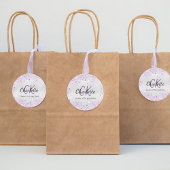 Zilver paarse glitterscherf monogram initiële naam ronde sticker