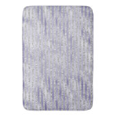 Zilver Paarse Glitzy Glitter Stripes Badmat (Voorkant Verticaal)