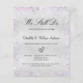 Zilver paarse uitnodiging tot verlenging van budge flyer (Voorkant)