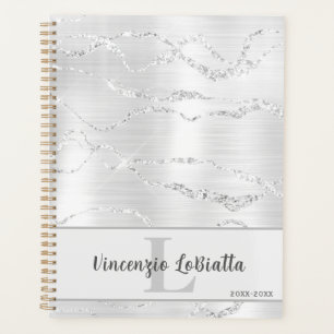 Zilver Platinum Roestvrij Marmer Glitter Art Decor Planner