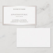 Zilver Professional in stijlvol design Visitekaartje (Voorkant / Achterkant)