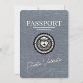 Zilver Puerta Vallarta Paspoort Save The Date (Voorkant)