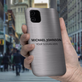 Zilver Roestvrij staal Metaal iPhone 11 Hoesje