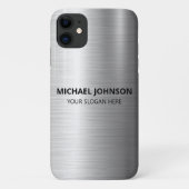 Zilver Roestvrij staal Metaal Case-Mate iPhone Case (Achterkant)
