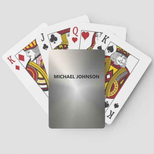 Zilver Roestvrij staal Metaal Pokerkaarten (Achterkant)