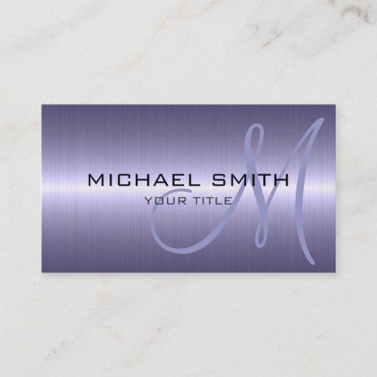 Zilver Roestvrij staal Metaal Visitekaartje (Voorkant)