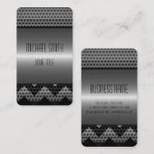 Zilver Roestvrij stalen metalen gat Visitekaartje (Voorkant / Achterkant)