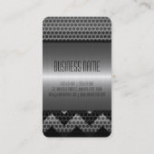 Zilver Roestvrij stalen metalen gat Visitekaartje (Achterkant)