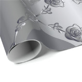 Zilver Roos Lijst inpakpapier (Rol Hoek)