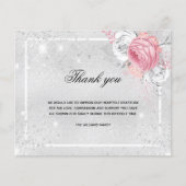 Zilver roze foto dank je wel voor budget condolean (Voorkant)