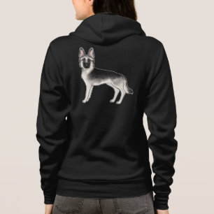 Zilver Sable Duitse Herdershond Mooie Hondenillust Hoodie