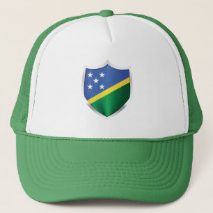 Zilver Shield Flag op de Salomonseilanden Trucker Pet