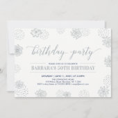 Zilver Stijlvolle moderne 50e geboortedag voor vol Kaart (Voorkant)