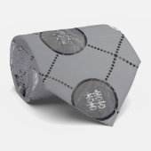 Zilver Symbool voor dubbel geluk Stropdas (Opgerold)