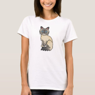 Zilver Tabby Birman / Ragdoll Kat T-shirt