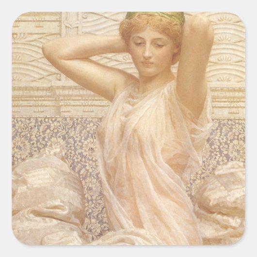 Zilver van Albert Joseph Moore, Victoriaans Kunst Vierkante Sticker (Voorkant)