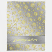 zilver, vis, metaal, abstract, kunst, visserij, st fleece deken (Voorkant)