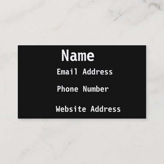 Zilver Visitekaartje (Achterkant)