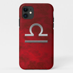 zilver weegschaal - rood iPhone 11 hoesje