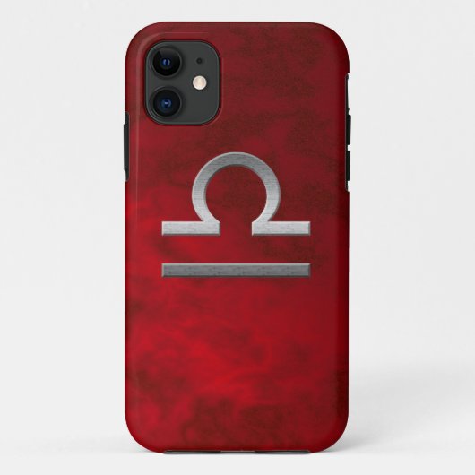 zilver weegschaal - rood Case-Mate iPhone case (Achterkant)