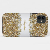 Zilver Wit Goud Diamanten Juweel Glitter 2 Case-Mate iPhone Case (Achterkant (horizontaal))
