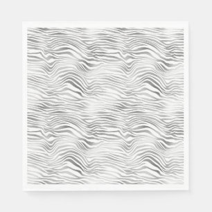 Zilver Wit Zebraprint Servet