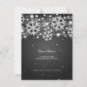 Zilver Zwart 30e verjaardag Save Datum Winter Kaart (Achterkant)