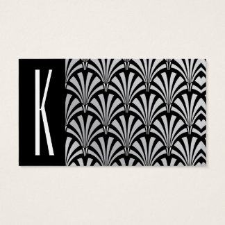 Zilver & Zwart Art Deco Visitekaartjes