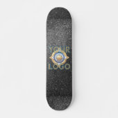 Zilver Zwart Glitter Killer Street Style Gritty Skateboard (Voorkant)
