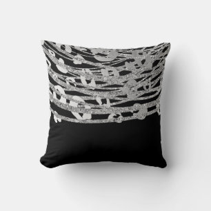 Zilver & zwart luipaard jachtluipaat print patroon kussen