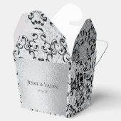 Zilver Zwart Werveltje Gotische bruiloft Bedankdoosjes (Geopend)