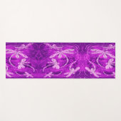 Zilverachtige libellen op een Magic Magenta Sky Yogamat (Voorkant (horizontaal))