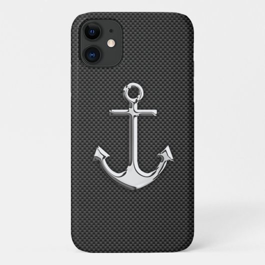Zilveranker op koolstofvezel Case-Mate iPhone case (Achterkant)