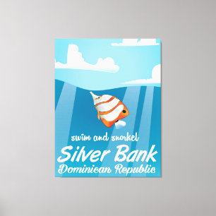 Zilverbank Dominicaanse Republiek snorkelen reizen Canvas Afdruk