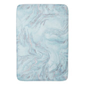 zilverblauw marmer badmat (Voorkant Verticaal)