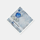 Zilverblauwe ornamenten servetten (Hoek)