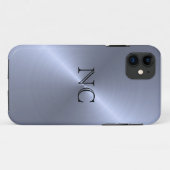 Zilvereffect monogram hoesje (Achterkant (horizontaal))