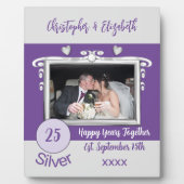 Zilveren 25 jaar jubileum voeg namen toe foto paar fotoplaat (Voorkant)