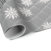 Zilveren 3D-effect kerstcadeaupapier Cadeaupapier (Rol Hoek)