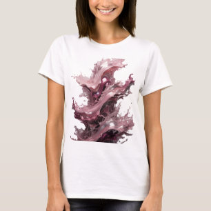 Zilveren ABSTRACTE KUNST Custom T-shirt met rand