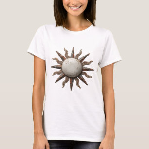 Zilveren ABSTRACTE KUNST Statement Design met een T-shirt