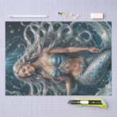 Zilveren Arctic Mermaid Decoupage Papier (Craft)