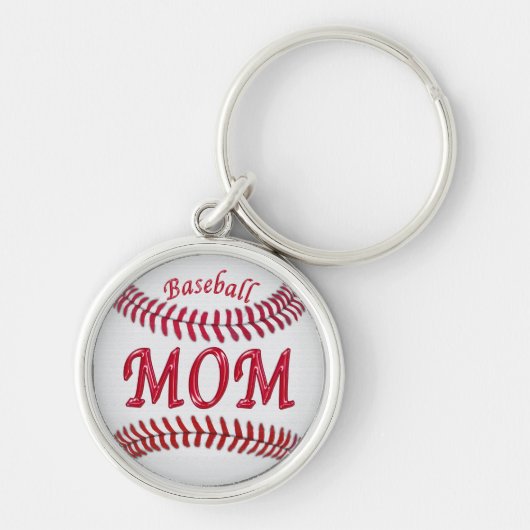 Zilveren Baseball-keyketens voor machines Sleutelhanger (Voorkant)